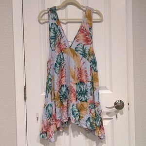 Tropical sleeveless Dress/Coverup